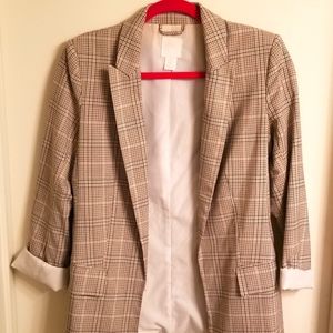 H&M Plaid Blazer Burberry